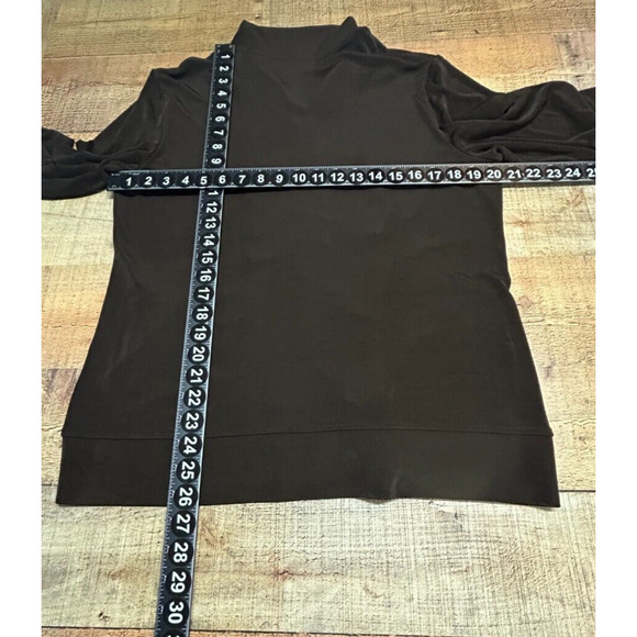 Chicos Travelers Jacket Womens 2 Large 12 Brown Animal Print Acetate Slinky Zip - Picture 5 of 7